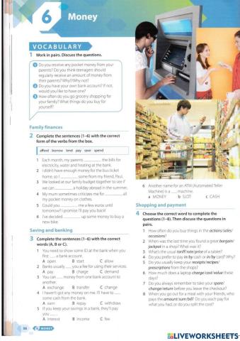 Vocabulary:Money