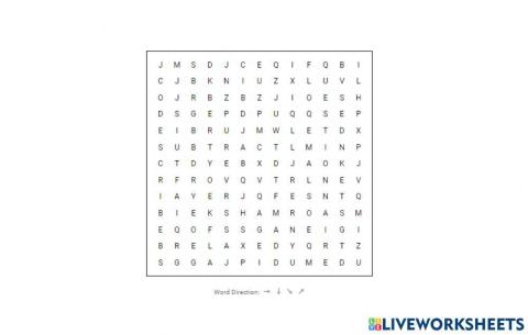 What's your body age wordsearch