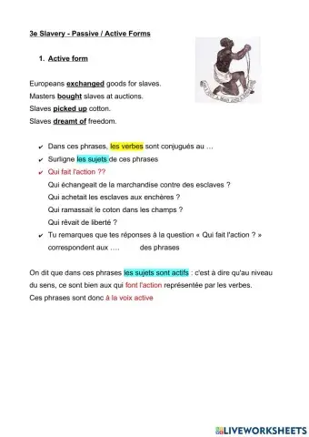 Acitve and passive slavery