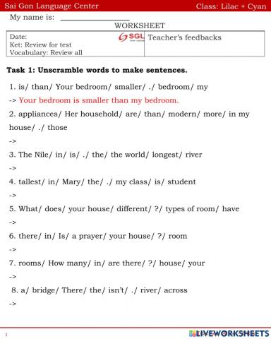 Review for test
