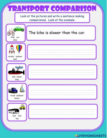 Transport Comparisons 1