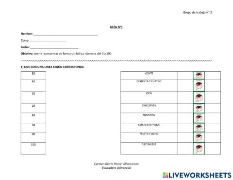 Lectura y escritura de números
