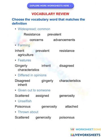 Vocabulary Review 2