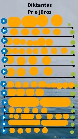 Diktantas 3 kl. Prie jūros