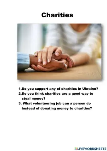 Charities strong adjectives