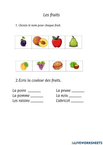 Les fruits