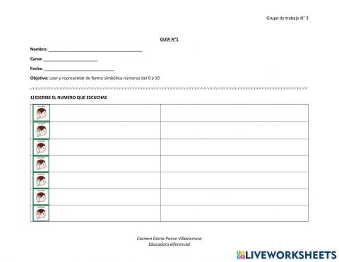 Lectura y escritura de números