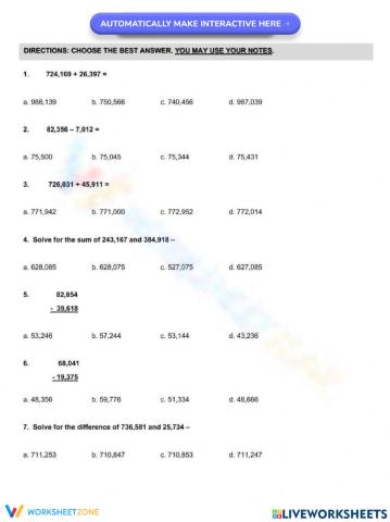 SOL 4.4a Estimate-Add-Subtract Whole Numbers