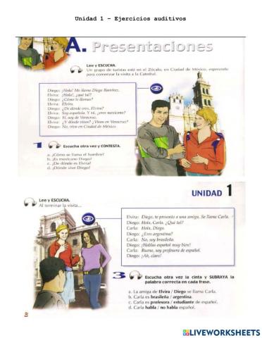 Ejercicios auditivos