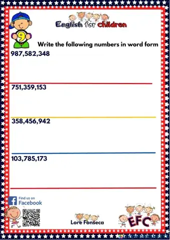 Cardinal numbers 9 digits efc lore fonseca