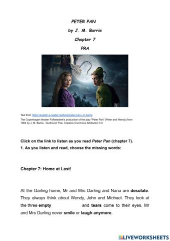 Peter Pan (Chapter 7) PRA
