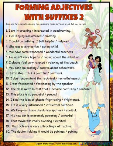 Forming Adjectives with Suffixes 2