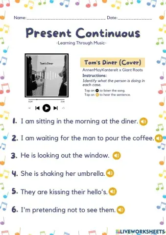 Present Continuous using a Song