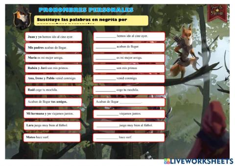 Pronombres personales