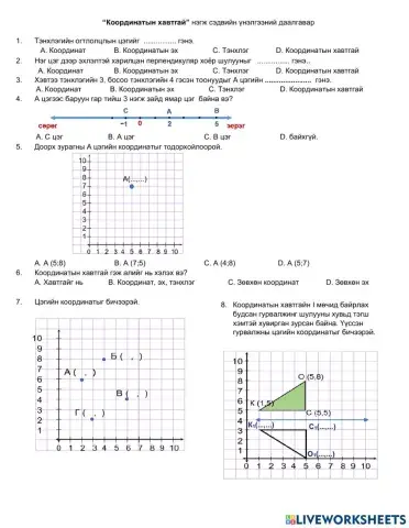 Координатын хавтгай