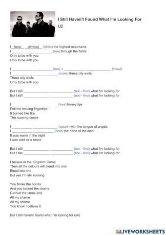 I Still Haven't Found What I'm Looking For