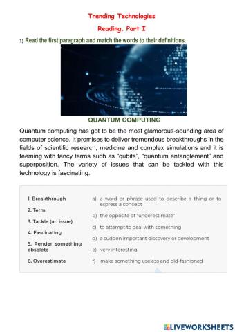 Trending Technology. Reading I