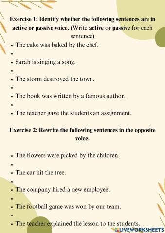 The active and passive voice