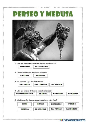 Perseo y medusa