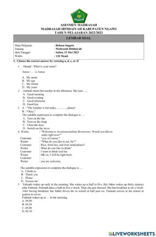 Asesmen Madrasah BIG