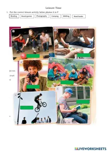 Leisure Time vocabulary