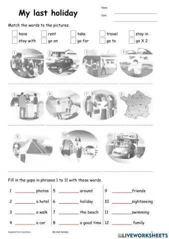 My last holiday workbook