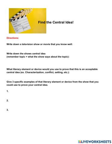 Finding central idea