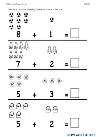 Addition with pictures (SRES)