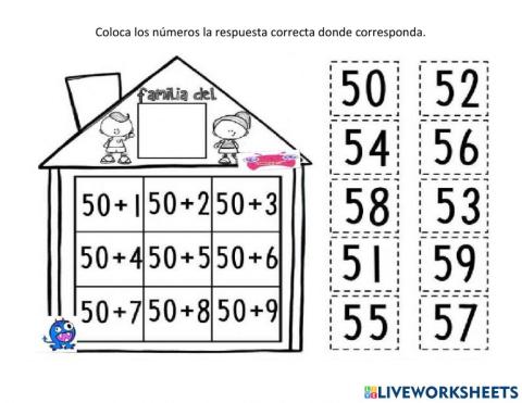Coloca el numero en la casilla correcta