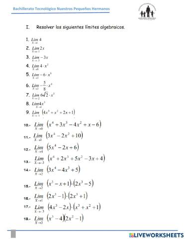 Limites algebraicos
