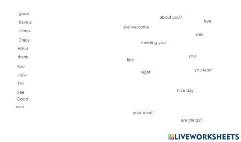 Unit 1 hello phrases