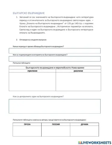 Българското възраждане