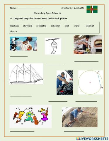 Vocabulary: CH words