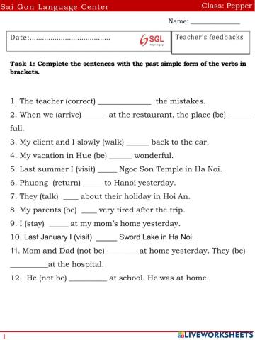 Pepper the simple past 12.05