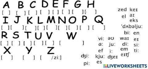 The alphabet spelling