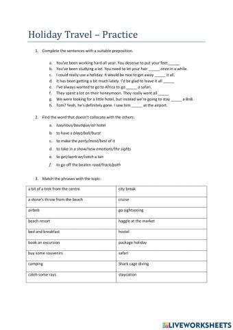 Practice - Holiday Travel