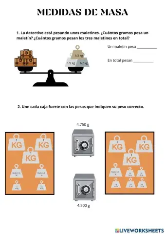 Medida de masa: pesas
