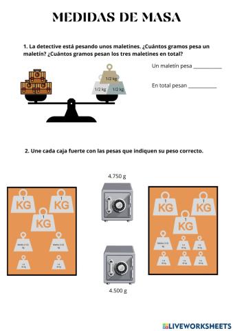 Medida de masa: pesas