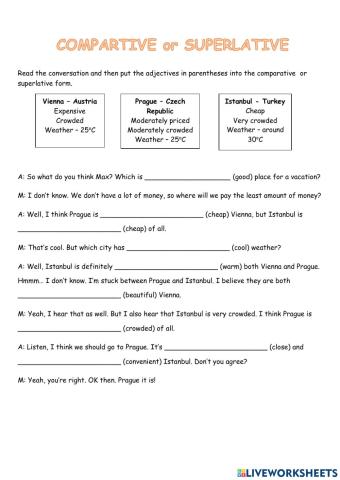Comparative or Superlative