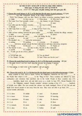 E9 - Tuyển sinh 10 - 2013