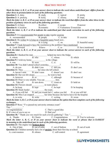 Practice test 017