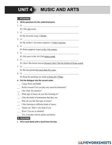 G7 U4 MLH Speaking & Reading