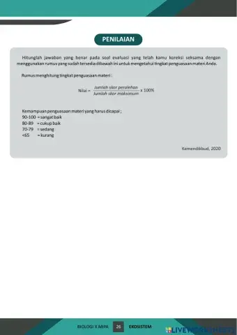 E-lkpd ekosistem berbasis discovery learning