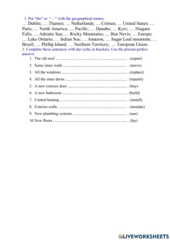 Geographical outlook