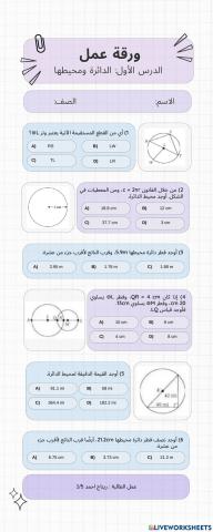 الدائرة ومحيطها