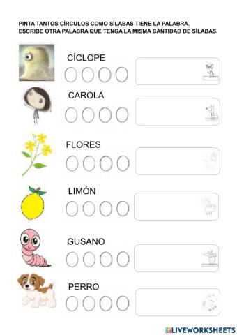 Sílabas carola y el cíclope