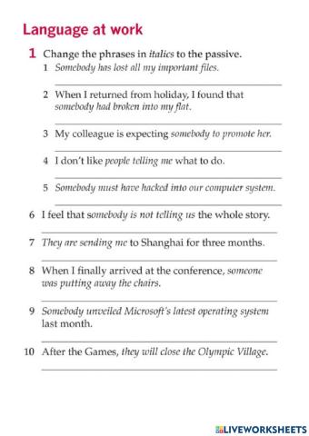 Business English - Passive Voice