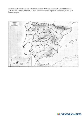 Ríos y afluentes de españa