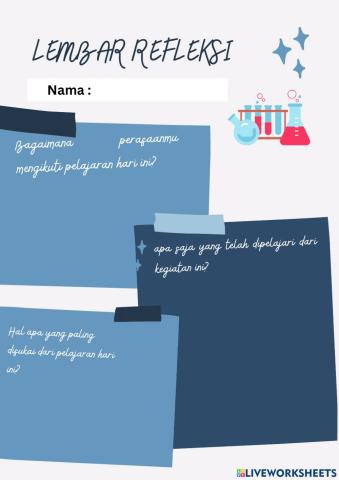 Refleksi siswa kelas 5 Tema 9