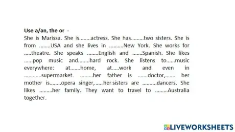 No article, a-an, the